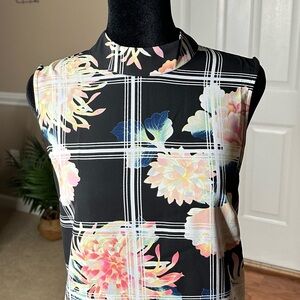 New York & Company 7th Ave Design Studio Mock Neck Tunic Top Size Small